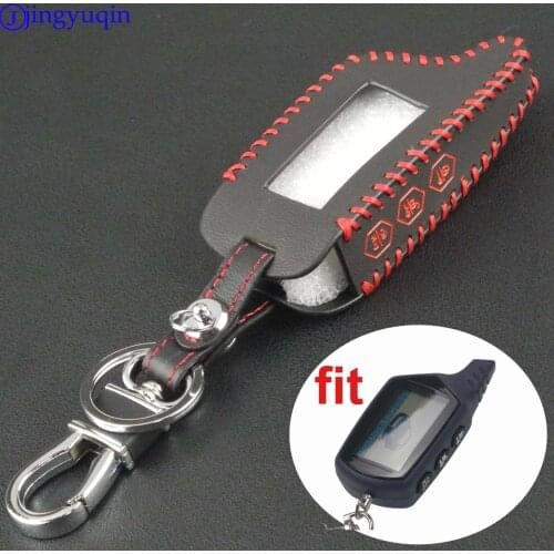 Starline B9 B9 / B91 / B6 / B61 / A91 / A61 / V7 C9 LCD Shape Of 2017 Classic Design Remote Car Alarm Leather Key Case Cover