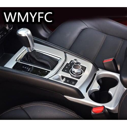 LHD Car Console Gearbox Panel Trim Frame Cover Sticker Strips Garnish Decoration Car Stylin For Mazda CX-5 CX5 2017 -2021 KF