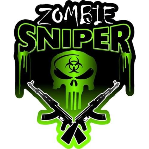 Lovely ZOMBIE SNIPER Lnterest Car Stickers Waterproof Bumper Anti-UV PVC 13cm X 11cm