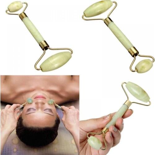 50% Hot Sale Double Head Jade Face Massage Roller Anti Aging Facial Eye Neck Body Beauty Tool