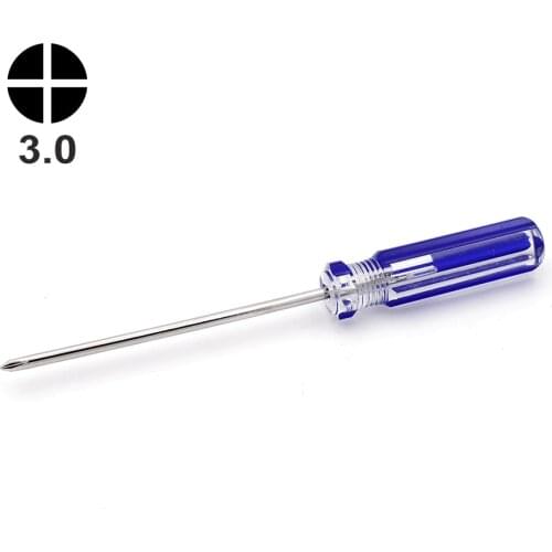 PVC Blue Handle Schraubendreher 130mm 3.0 Phillips Screwdriver Ph0 Screw Driver for Toy DiY Repair Tool 200pcs/lot