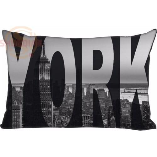 P#W11 Custom Black and white New York City#11 Rectangle Pillowcase zipper Classic Pillow Case size cm&35X45cm W#1121U-P10