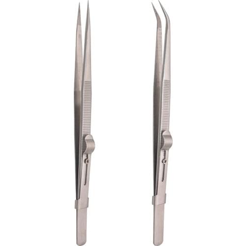Stainless Steel Jewelry Tweezers Forceps Pincers Adjustable High Qulaity Precision Jewel Diamond Tweezers Repair Tools