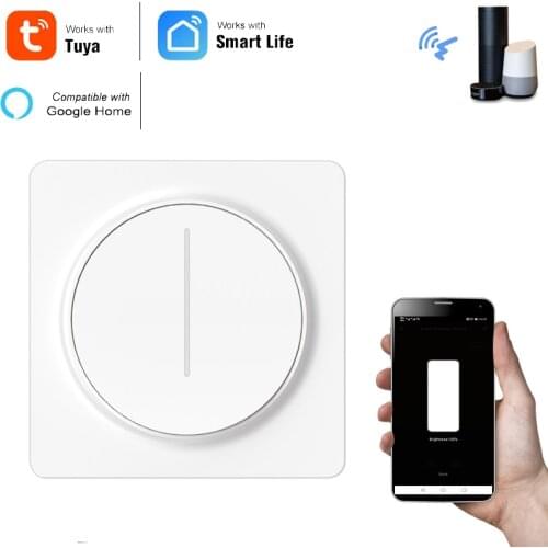 Tuya Smart WiFi Dimmer Switch Remote Control Touch LED Dimmable Voice Control Work with Alexa Google Home Smart Life App