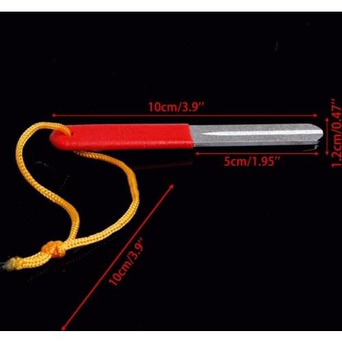 Fishing Hook Hone Fishhook Sharpening Tackle Sharpener With Grooves Both Sides
