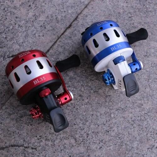 SHUANGYU RAMPART BL35 Fishing Reel 6+1BB 3.6:1 Gear Compound Closed Metal Coil Wheel Outdoor with Wristband 5 PE Line 55M