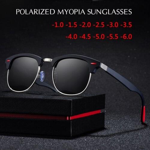 Men Classic Brand Design Polarized Myopia Sunglasses Women Outdoor Sport Driving Prescription Sun Glasses Oculos SPH 0 To -6.00