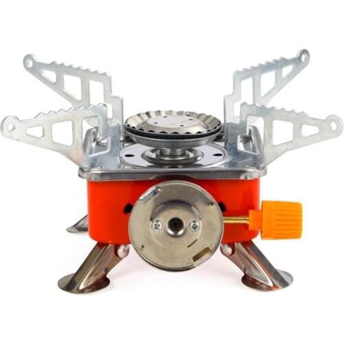 Outdoor Camping BBQ Gas Burner Electronic Stove Portable Hiking Gas Camp Stove Set Picnic Mini Sifang Stove Alcohol Stove