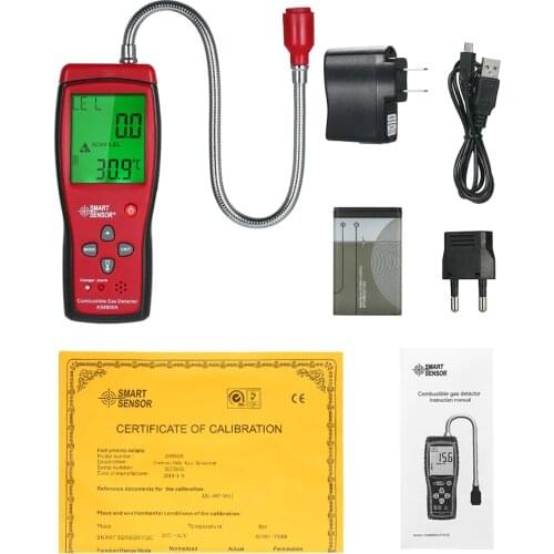 SMART SENSOR Combustible Gas Detector Digital Combustible Gas Detection Instrument Hand-held Gas Leak Tester
