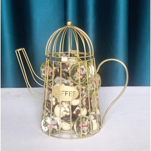 Universal Coffee Cup Capsule Storage Basket Coffee Cup Basket Vintage Coffee Pod Organizer Holder Black For Cafe Home Ornaments