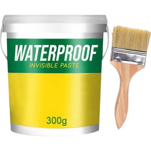 Waterproof Invisible Paste Sealant Mighty Polyurethane Glue With Brush Adhesive Repair Tool Leak-Proof Coating For Home Bathroom