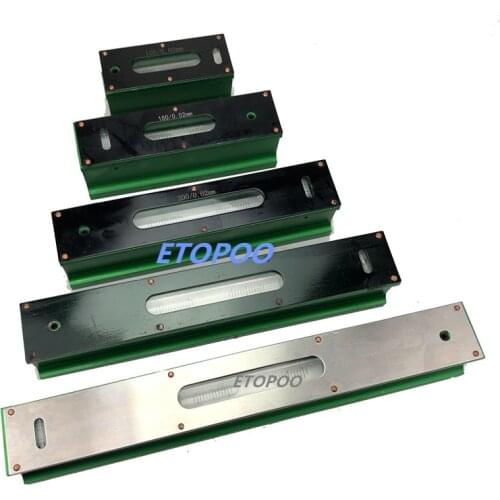 High precision 0.02mm 100/150/200/250/300mm Mechanical Bar Level Spirit Level bar level Instrument Measuring Tool