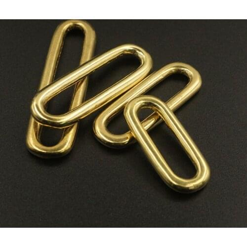 1piece Molded Cast Solid Brass Oval Loop Ring Buckle Leather Craft Bag Luggage Shoulder Strap Webbing Belt Strap Keeper
