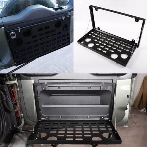 Metal Tailgate Table For Land Rover Defender 2020-22 Car Rear Door Cargo Luggage Carrier Foldable Shelf Storage Rack Accessories
