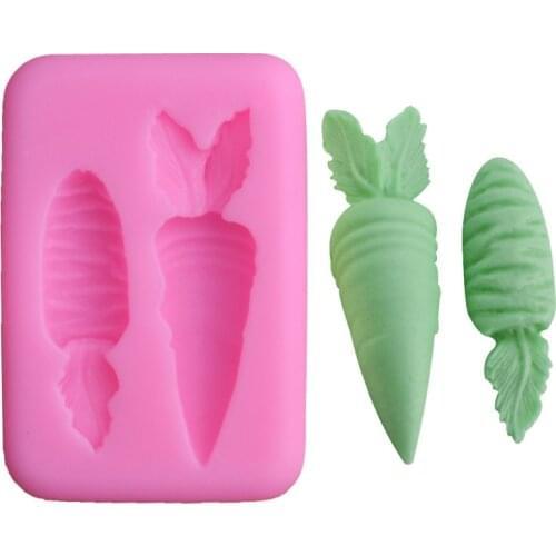 1PC 3D DIY Carrots Shape Silicone Cake Mold Candy Chocolate chocolate gumpaste mold Pastry DIY Tools Baking Tools