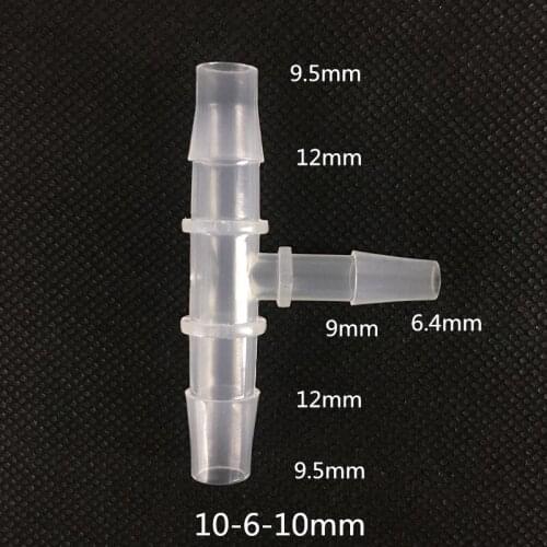 10-6-10mm Reducing Tee plastic hose connector