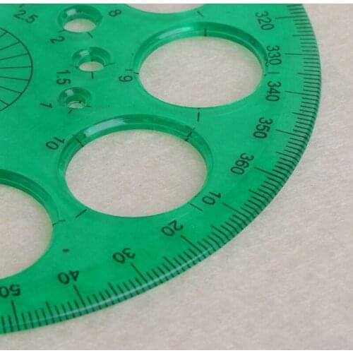360 Degree Protractor All Round Ruler Template Circle School Drafting Supplies