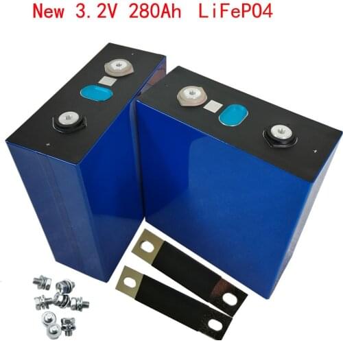 4PCS New Lifepo4 3.2V 280AH Grade A Lithium Iron Phosphate Cell Battery Pack For Solar Storage Marine RV Golf EU US TAX FREE