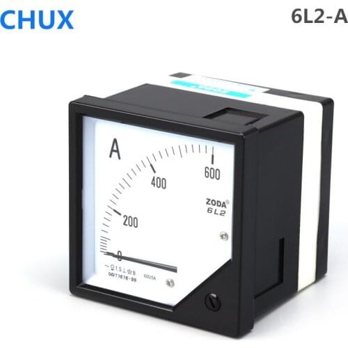 6L2-A Direct Analog Panel Meter AMP Current Ammeter Gauge Pointer Ammeter 80*80MM Amperimetro 5A 10A 15A 20A 30A AC