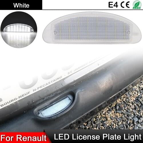 For Renault Clio II 1998-2005 For Twingo I 1993-2007 High Brightness White LED License Plate Light Number Plate Lamp