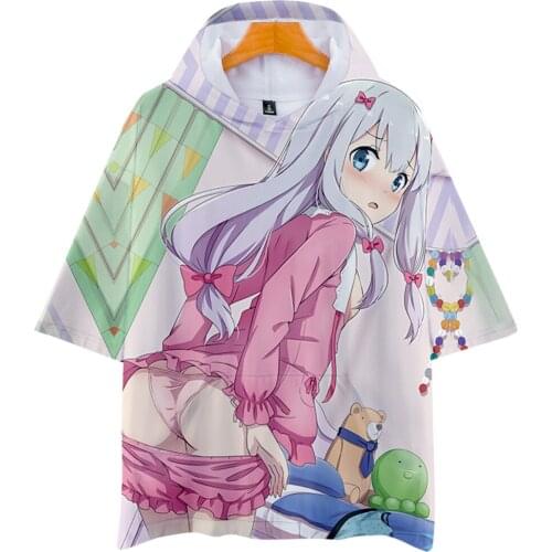 BSLNXNMA Eromanga Sensei Kawaii 3D Hoodie T-shirts Men Harajuku Summer Oversized T Shirt Men Short Sleeve Tees