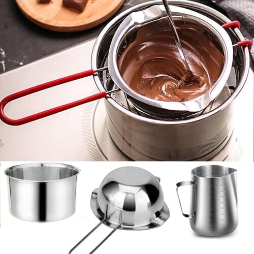 Stainless Steel Wax Melting Pot for DIY Scented Candle Soap Chocolate Butter Handmade Soap Tool Long Handle Heating Non-stick
