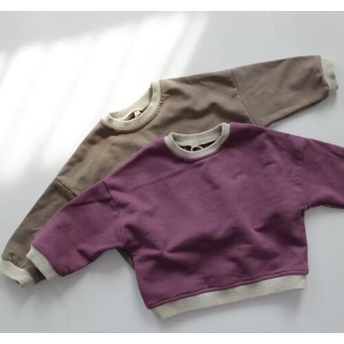 Children Clothing Spring Autumn Korean Style Baby Girls Boys Sweatshirts Casual Cotton Long Sleeve T-shirt Kids Pullover Tops