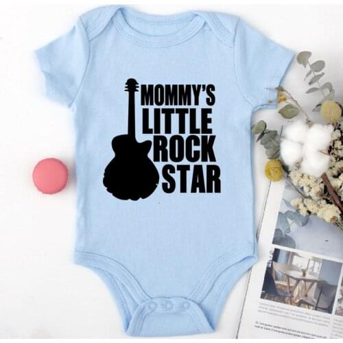 Print Mommys Little Rock Baby Boy Clothes Jumpsuits Newborn Romper Toddler Girl Baby Costume Baby Shower Gifts Girls Clothing