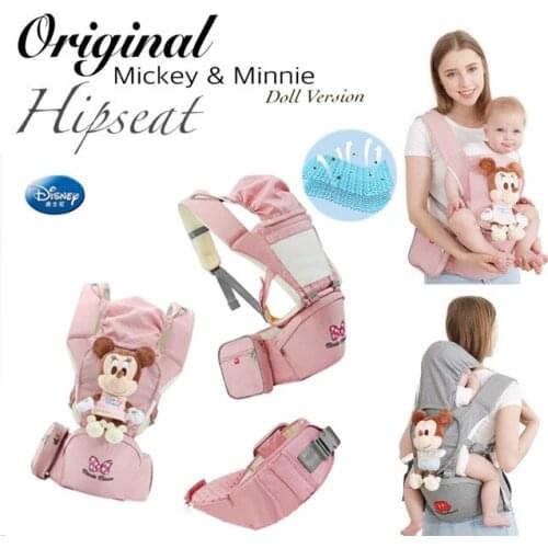 Disney Baby Carrier Stool Infant Kid Baby Hipseat Sling Front Facing Kangaroo Baby Wrap Carrier for Baby Travel 0-36 Months New