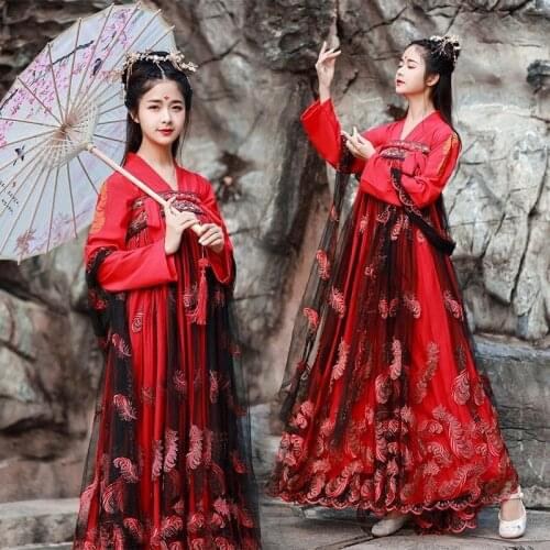 Fairy Hanfu Cosplay Costume Women Embroidery Chinese Traditional Outfit Oriental Ancient Stage Performance Dance Hanfu Dress