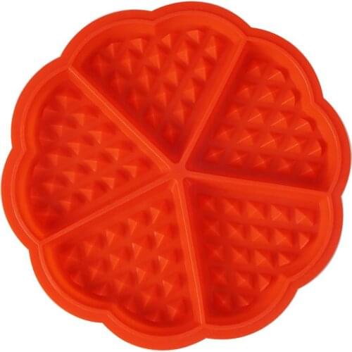 Heart Shape Waffle Mold 5-Cavity Silicone Oven Pan Baking Cookie Cake Muffin Cooking Tools Kitchen Accessories Supplies 10344250