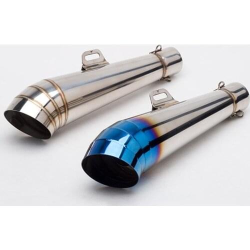 Motorcycle modified muffler 51mm universal semi-blue horn exhaust pipe ZX6R CBR650 R6 with DB Killer
