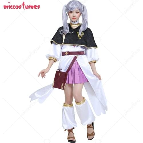 Black Clover Noelle Silva Cosplay Costume Dress with Blazer and Locket