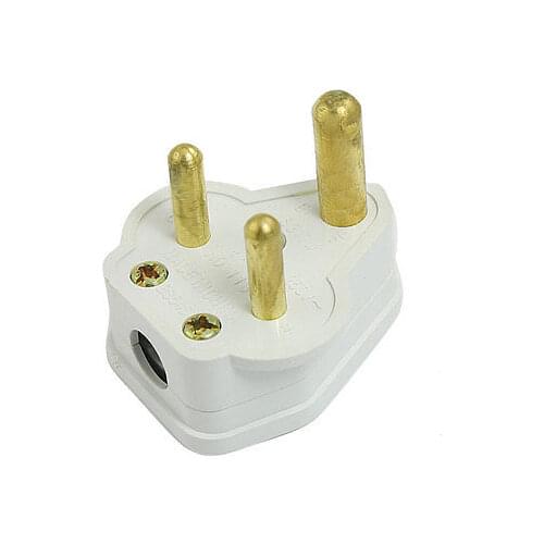 Small South Africa Plug AC 250V 5A 3 Round Pin Connector