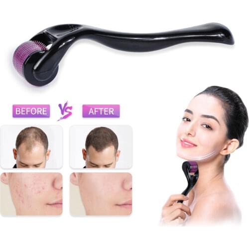 Micro Needle Roller Derma Roller Dermaroller Titanium Hair Regrowth Beard Growth Anti Hair Loss Treatment Thinning Hair Receding