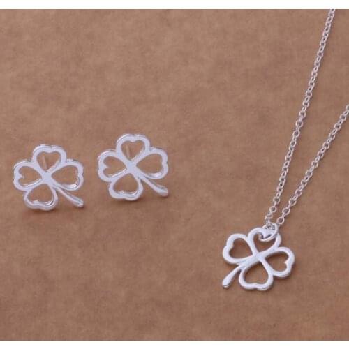 Silver plated Jewelry Sets Earring 145 + Necklace 683 /aqwajida dpuamhba AS176