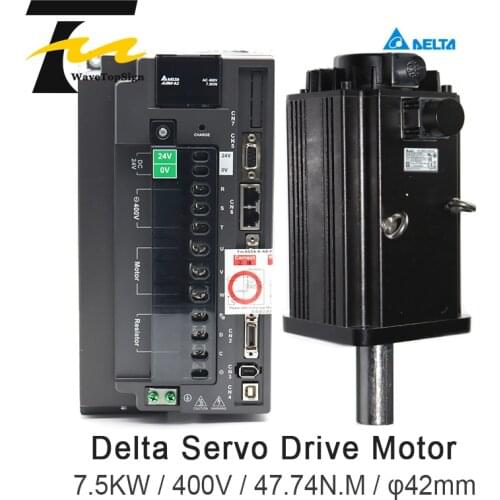 Delta 7.5kW /400V Servo Motor Kits ECMA-L11875R3+ ASD-A2-7543-M/E/L/U 7.5KW 400V 47.74N.M