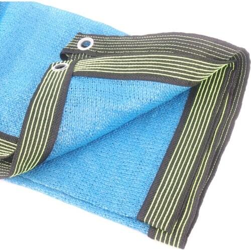 New 8Pin 90% Shading Blue Sun Shade Net Home Sun Sails Garden Yard Sun Shelter Canopy Awnings Plants Cover Balcony Sunshade Net