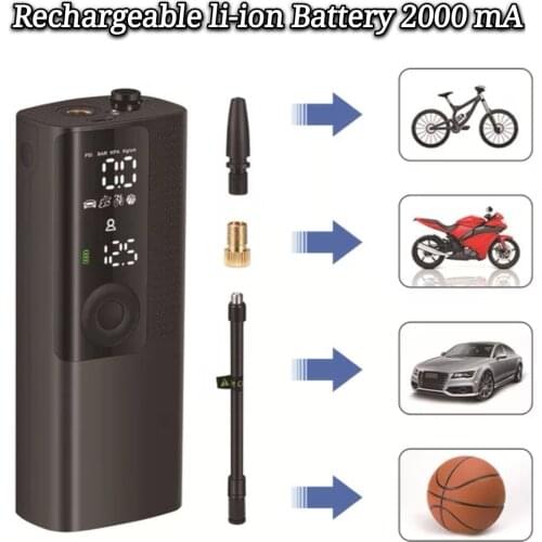 Portable mini Bike Electric Air Inflator 120PSI Car Air Compressor Bicycle Air Pump Rechargeable Tire Pump Car Tyre Inflatable