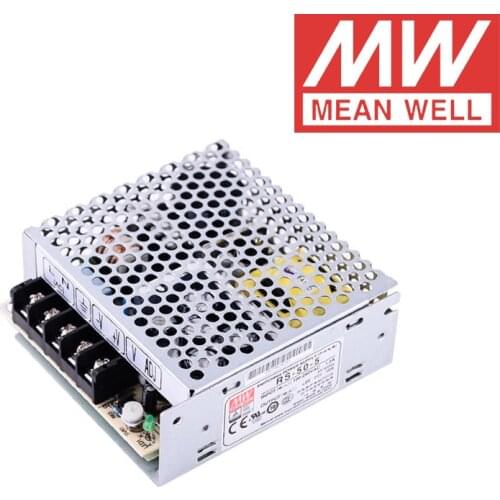 RS-50-5 Mean Well 50W/10A/5V DC Single Output Switching Power Supply meanwell online store