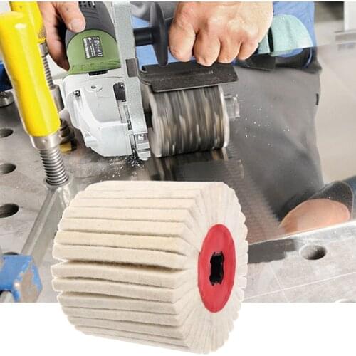Deburring Abrasive Wool Round Brush Polishing Grinding Buffing Striping Wheel -M18