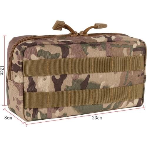 600D Nylon Outdoor Traveling Gear Molle Pouch Military Tool Drop Bag Tactical Airsoft Vest Camera Magazine Storage Bag