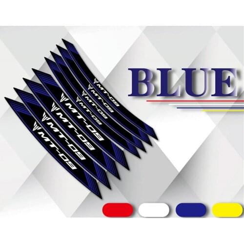 Motorcycle Inner Tires Reflective Decoration Stickers Front Rear Wheel Decals Sticker Set For YAMAHA MT-09 mt 09