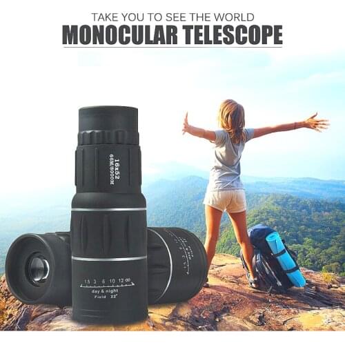 High Clarity Telescope 16x52 HD Waterproof Optical Night Vision Zoom Monocular Outdoor Military Binoculars For Travel Hunting