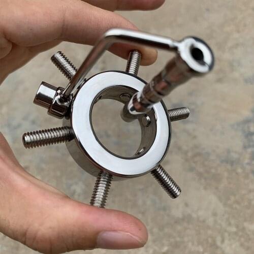 Chastity Device Cock Lock Glans Ring with Urethral Catheter Plug Stretcher BDSM Penis Ring Urethral Dilator Penis Plug Chastity