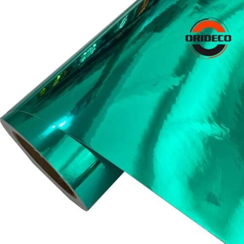 10/20/30/40/50*152CM High Stretchable Teal Blue Chrome Mirror Vinyl Wrap Film Sticker Emblem Car Bike Motor Cover