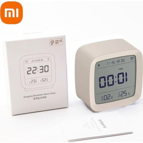 XIAOMI ClearGrass CGD1 APP Control Bluetooth 5.0 Thermometer Hygrometer LCD Screen Adjustable Nightlight Alarm Clock Calendar MI