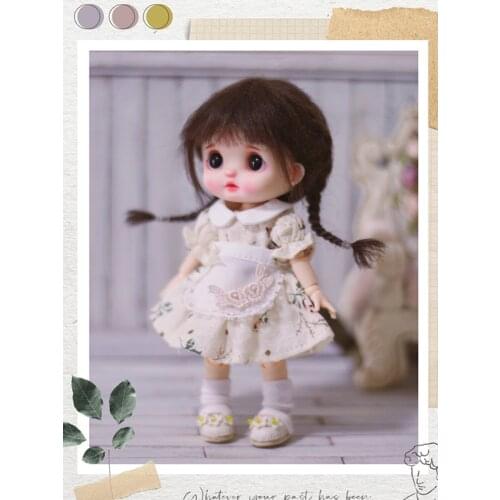 Ob11 Floral Skirt Obitsu11 Flower Dress P9 Clothes (Fit BJD12, Cu-Poche, Molly,Middle Blyth, 1/12Dolls)