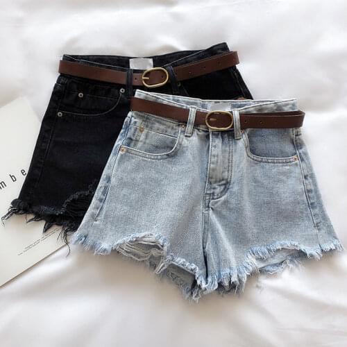 2021 New Summer INS Fashion Women Casual Denim Shorts Crimping High Waist Slim Jeans Shorts Feminino Chic Hot Ladies Bottom Z06