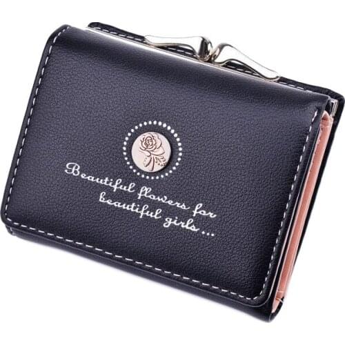 Women Wallet Short Female Purse Flower Coin Purse Wallet Mini Carteira Feminina Fashion Lady Wallets Card Holders Bags Notecase